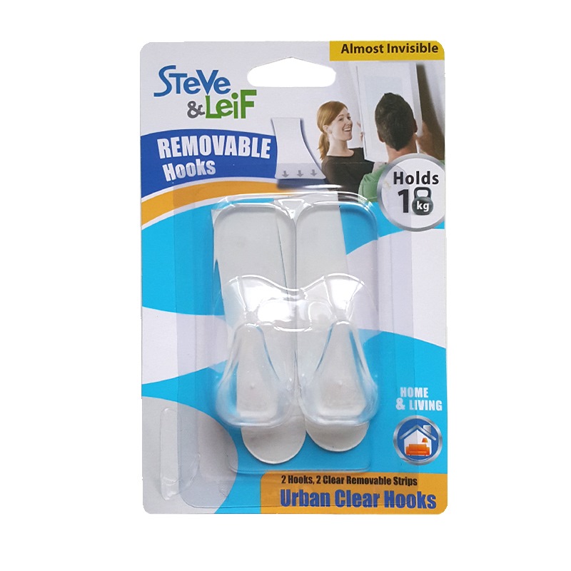 SL CLEAR REMOVABLE HOOK MEDIUM SL-H2012 2PPP