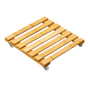 SL SQUARE BAMBOO PLANT TROLLEY 25CM SL-9250
