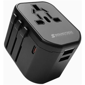SOUNDTECH TRAVEL ADAPTOR UNIVERSAL WITH SMART USB CHARGER TA-620
