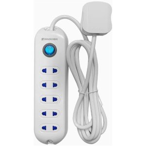 SOUNDTECH 5 WAY 2-PIN POWER SOCKET 2 METRES PS-52