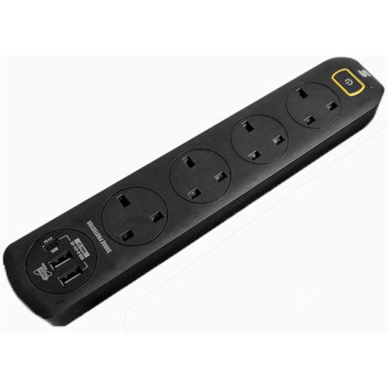 SOUNDTECH 4 WAY EXTENSION SOCKET WITH USB A+C MS-641