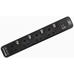SOUNDTECH 4 WAY EXTENSION SOCKET WITH USB PS-142U
