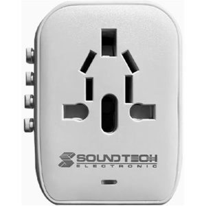 SOUNDTECH TRAVEL ADAPTOR WITH 20W FOUR USB-A+C QUICK CHARGER TA-820