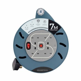 SOUNDTECH 4GANG X 7METERS FRAME RETARDANT POWER CABLE REEL CR-7