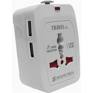 SOUNDTECH TRAVEL ADAPTOR WITH USB TA-669