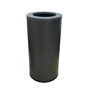 STAINLESS STEEL BIN C/W OPEN TOP DIA380MMXH760MM GREY OTP3/GY