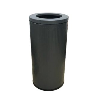 STAINLESS STEEL BIN C/W OPEN TOP DIA380MMXH760MM GREY OTP3/GY