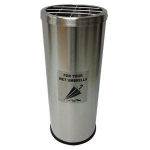 STAINLESS STEEL ROUND 12 SLOTS UMBRELLA STAND 260 D X 600 HT SS12US