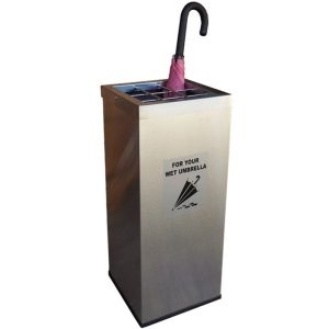 STAINLESS STEEL SQUARE 9 SLOTS UMBRELLA STAND 250 W X 250 D X 600 HT SS9US