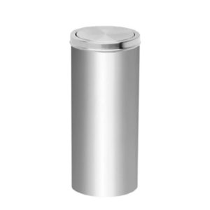 STAINLESS STEEL BIN C/W SIDE LOADING & ASHTRAY TOP DIA250XH760MM AT9