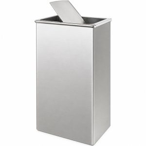STAINLESS STEEL RECTANGULAR BIN C/W SWING TOP L380XW230XH750MM RB3/ST