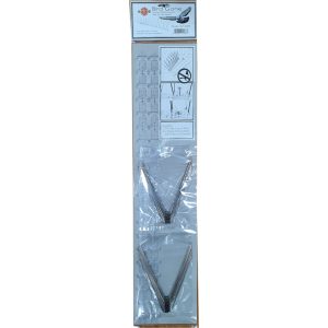 STAINLESS STEEL V SHAPE 2PIN BIRD SPIKE 50CM X 2PCS PACK – KF20078
