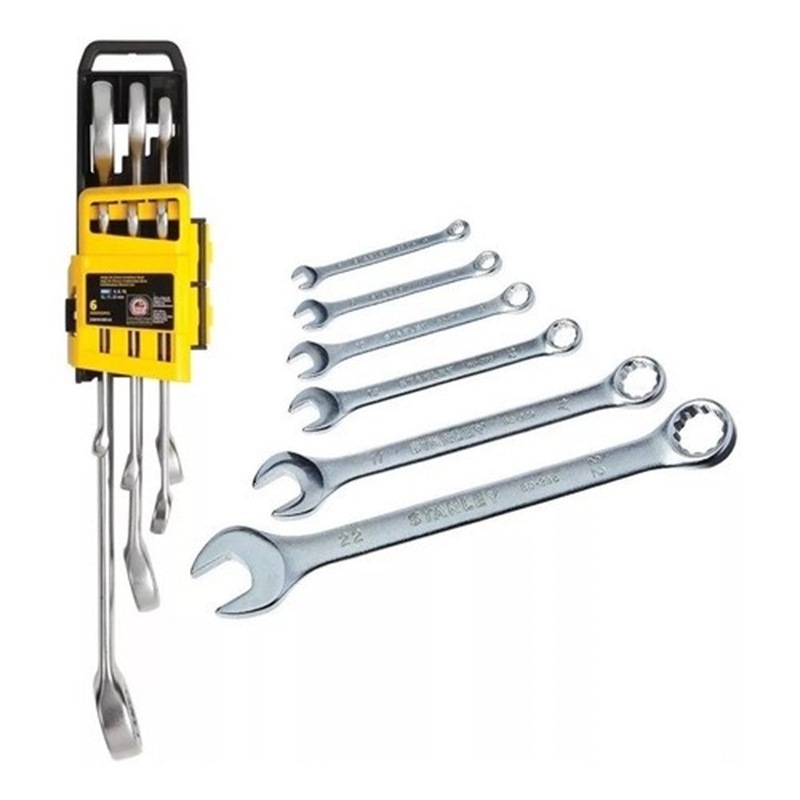 STANLEY 6 PC COMBINATION SPANNER SET 6,8,10,12,17,22 STMT81560-LA