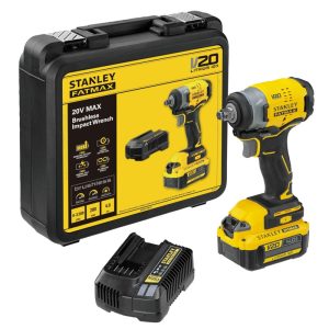STANLEY 20V 1X4.0AH LI-ION BRUSHLESS 1/2" IMPACT WRENCH 280NM HOT RING SBW910M1K-B1