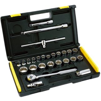 STANLEY 26PC 1/2"DR. 12PT METRIC SOCKET SET, 86-477