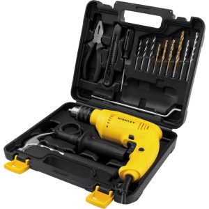 STANLEY 13MM IMPACT DRILL VALUE SET 600W SDH600KV-B1