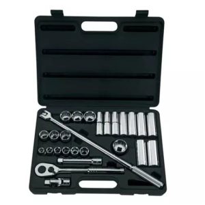 STANLEY 1/2" 26PC 12PT ROUND HEAD RATCHET SOCKET SET,1/4"~1-1/4", STMT45509-LA