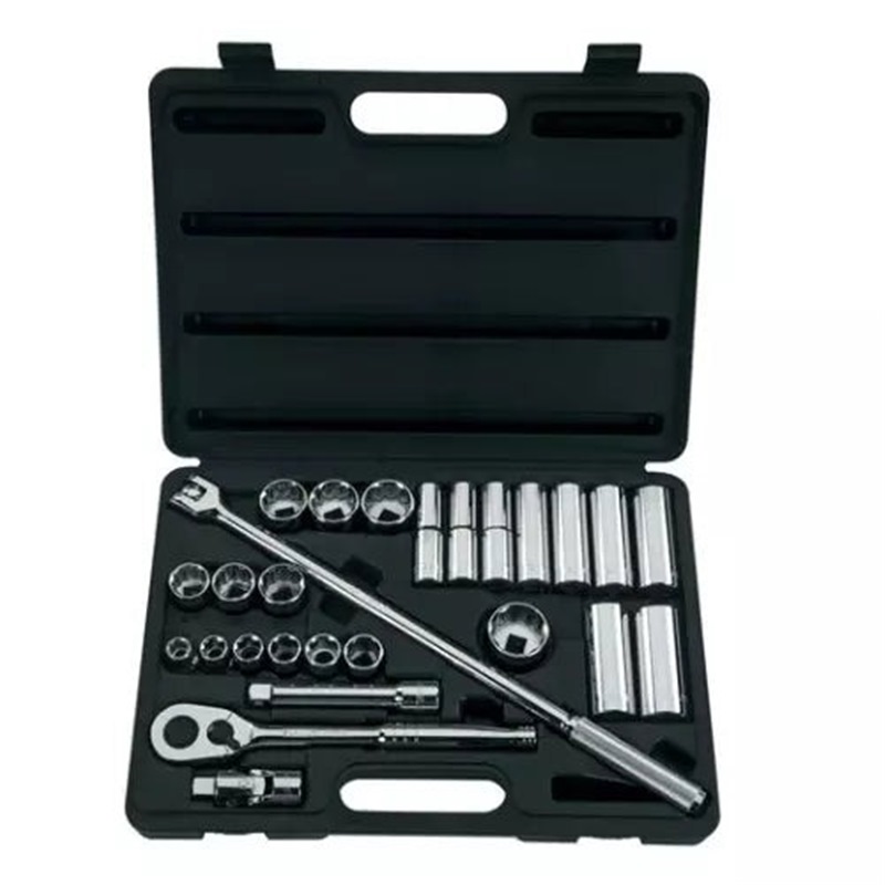 STANLEY 1/2" 26PC 12PT ROUND HEAD RATCHET SOCKET SET,1/4"~1-1/4", STMT45509-LA