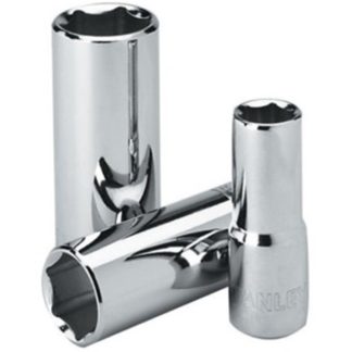 STANLEY 1/2" DR 6PT DEEP SOCKET (METRIC)
