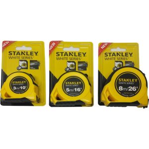 STANLEY WHITE SERIES TOUGH CASE BI-MATERIAL MEASURING TAPE