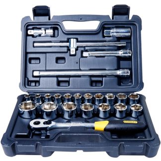 STANLEY 24PC 1/2"DR. 6PT SOCKET SET [10~32MM] 727958