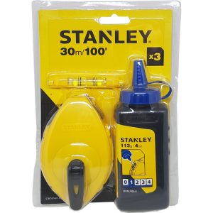 STANLEY WITH BLUE CHALK AND LINE LEVEL 30M / 100FT 47443