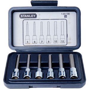 STANLEY 6PCS 1/2 DR LONG HEX SOCKET 89100