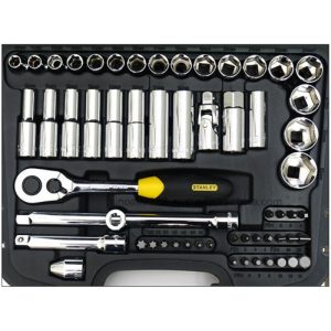 Stanley 58pc 3/8" Dr 6pt Metric Socket & Bit Set | Model : 94-185