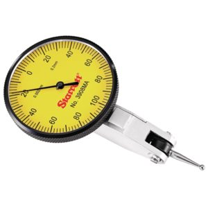 STARRETT TEST INDICATOR 0.2/0.002MM (0-100-0), 40MM FACE, 2 ATT 3908MA