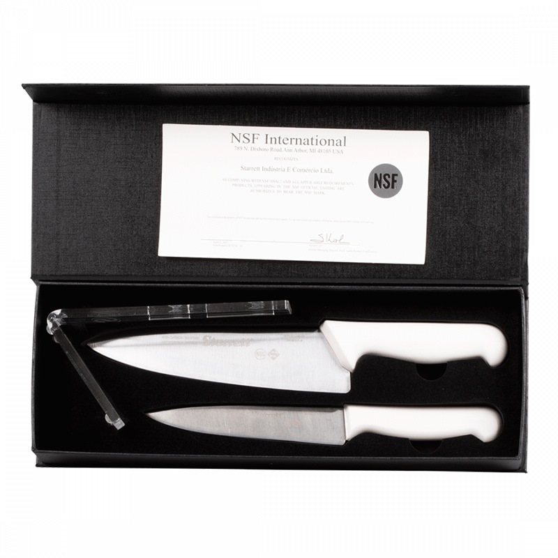 STARRETT 2 PC CHEF'S KNIFE SET BKK-2W (NSF RECOGNIZES)