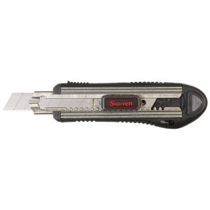 STARRETT EXACT PLUS 18MM EXTRUDED ALUM AUTOMATIC LOCKING KNIFE KUXP015