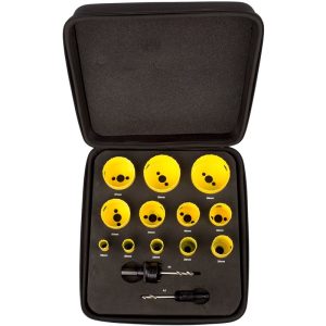 STARRETT HOLE SAW PLUMB/ELECT KIT 16,20,22,29,35,38,40,44,51,57,65,68 A1A2