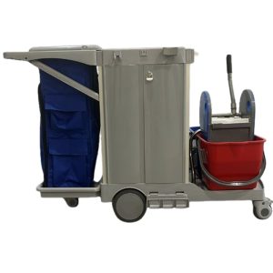 SUPERSTEAM EZY MATE COVERED MOP TROLLEY WITH LOCK&KEY SYSTEM L128XW50.5XH92