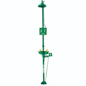 SYSBEL COMBINATION SHOWER AND EYE/FACE WASH (GREEN FULL SS) WG7053FG