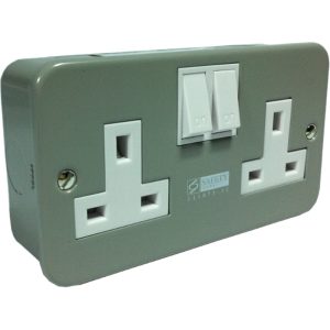 T&J 2GANG METAL SOCKET M8913SD