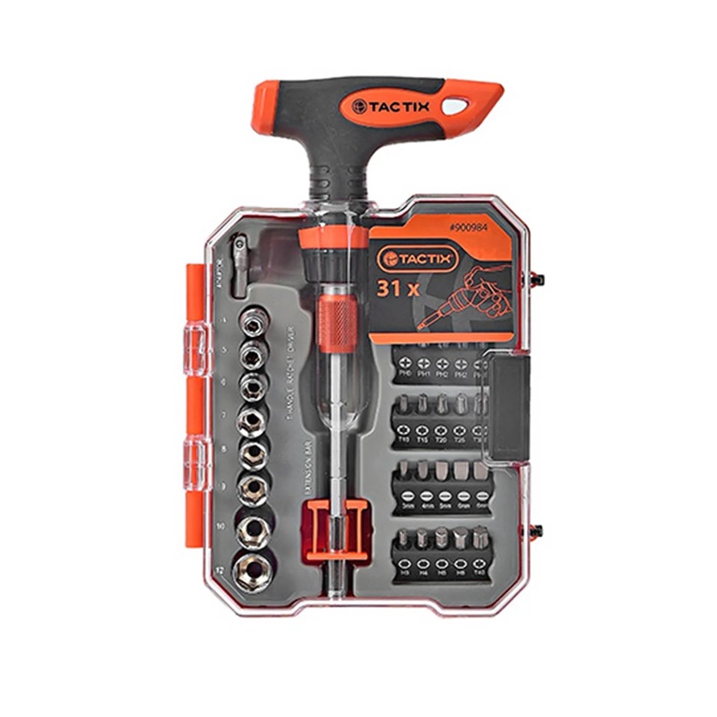 TACTIX RATCHET T-HANDLE SET 31 PCS TX-900984