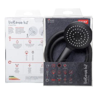 TATAY SHOWER KIT VERONA BLACK  T3859.03