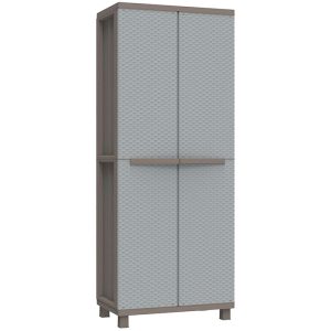 TERRY JRATTAN 368 2 DOOR W DIVISION 4 SHELVES UNIT TR2816