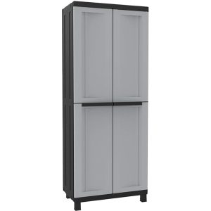 TERRY TWIST BLACK 368 CABINET 2 DOOR W/DIVISION 3 ADJ SHELVES TR2707