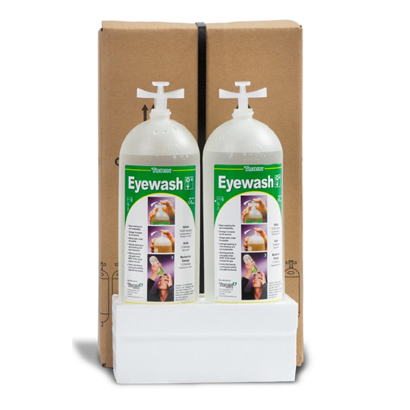 TOBIN REPLACEMENT 2 X 1000ML BOTTLES, SALINE EYEWASH SOLUTION TOB126