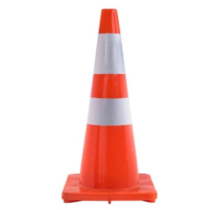 TRAF-SAFE™ TRAFFIC CONE-30" (RUBBRISED UNBREAKABLE) WITH 2 REFLECTIVE FILMS