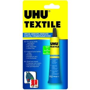 UHU WASHABLE TEXTILE ADHESIVE GLUE TUBE 19ML/20G