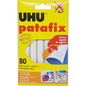 UHU PATAFIX WHITE,REMOVABLE & REUSEABLE PADS,80PC UH39125