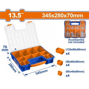 WADFOW PLASTIC ORGANIZER +12 REMOVABLE CUPS 345X280X70MM WTB1311