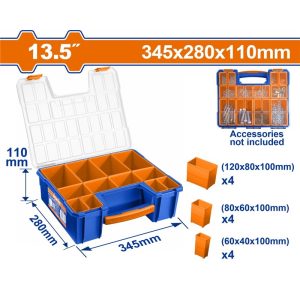 WADFOW PLASTIC ORGANIZER +12 REMOVABLE CUPS 345X280X110MM WTB1322