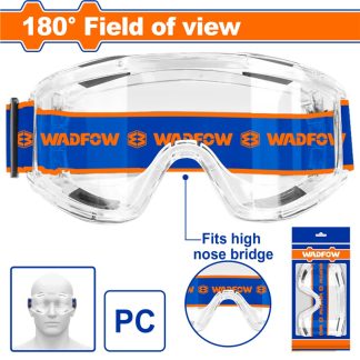WADFOW SAFETY GOGGLE W/180° LARGE FIELD OF VIEW CLEAR WSG1805