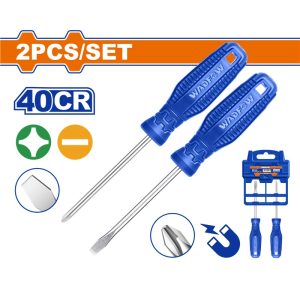 WADFOW 2PCS 100MM (-) & (+) SCREWDRIVER SET WSS2302