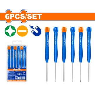 WADFOW 6PCS PRECISION SCREWDRIVER SET IN PLASTIC BOX WSS2B06