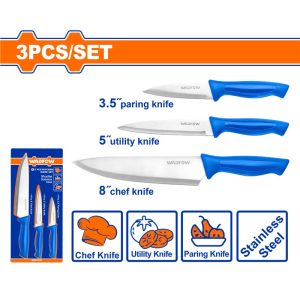 WADFOW 3PCS KITCHEN KNIFE SET WKK1K31