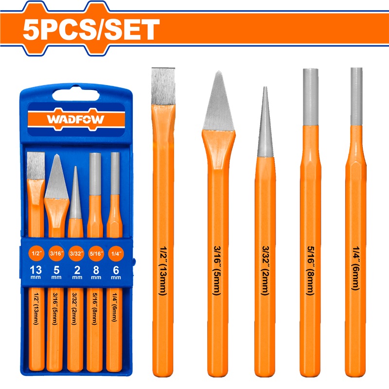 WADFOW 5 PCS COLD CHISEL & PUNCH SET WCC8395